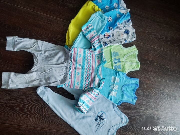 Вещи пакетом на мальчика от 0 до 6м