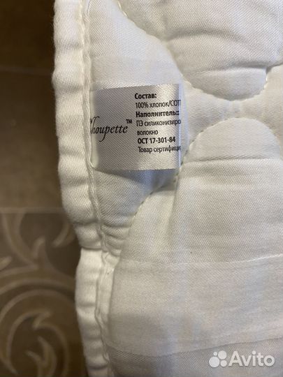 Детское одеяло и подушка в кроватку