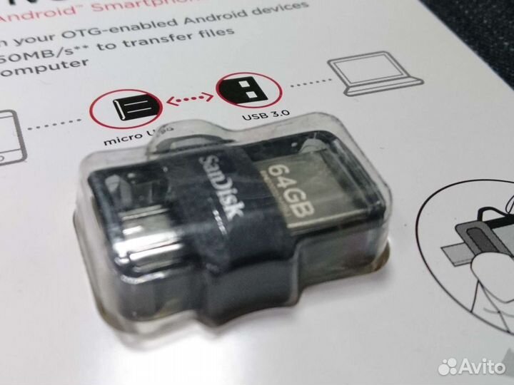 USB Flash 64Gb SanDisk Ultra Dual, USB 3.0