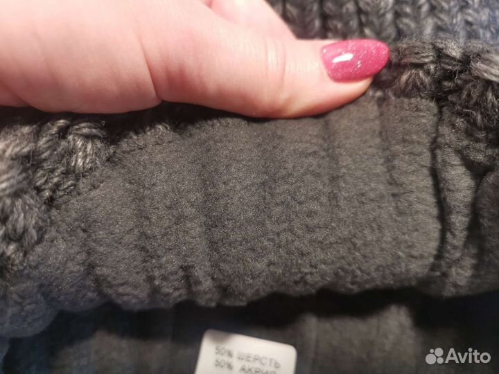 Новый зимний тёплый комплект шапка шарф