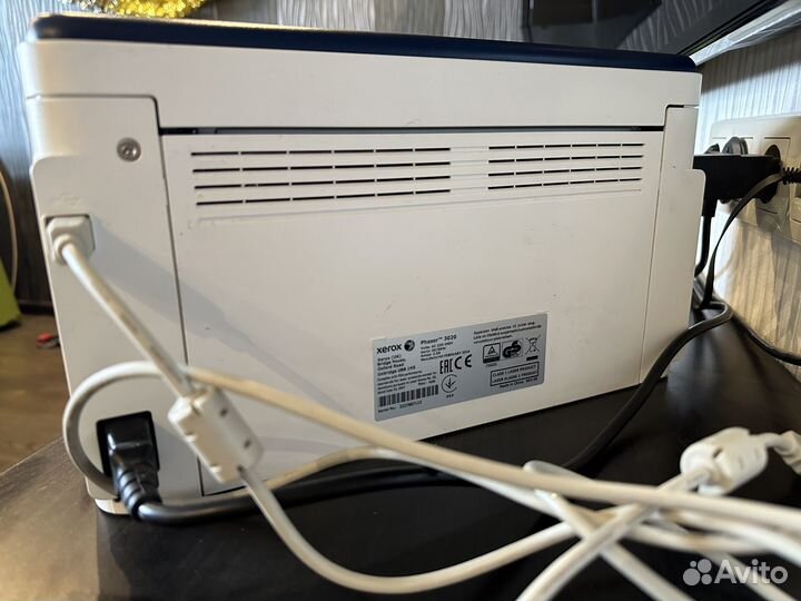 Принтер лазерный Xerox Phaser 3020, ч/б, белый