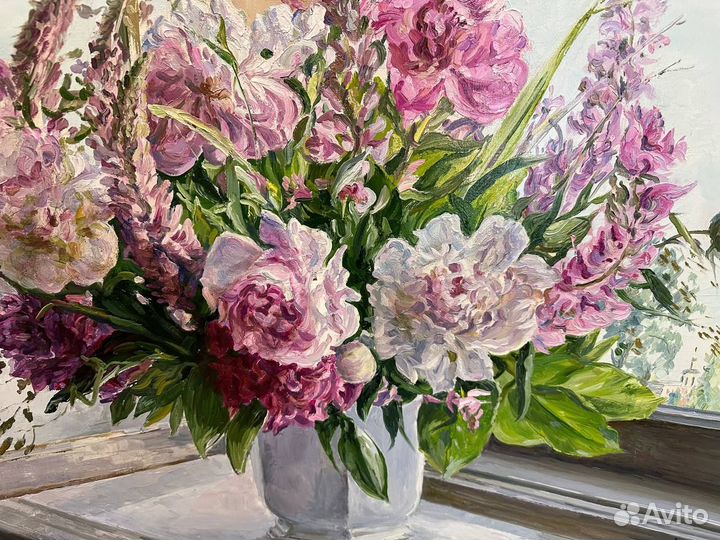 Картина маслом, цветы 