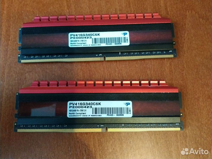 Оперативная память ddr4 16gb(2х8) PV416G340C6K