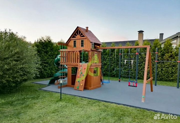 Детская площадка Шато 2 с трубой (Домик)