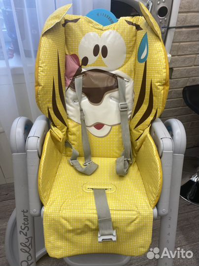 Стульчик для кормления chicco polly 2 start тигр