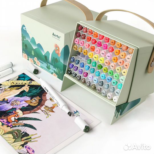Маркеры для скетчинга Arrtx 80 цветов