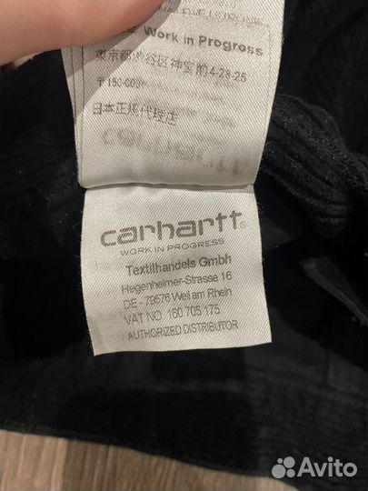 Брюки carhartt вельветовые