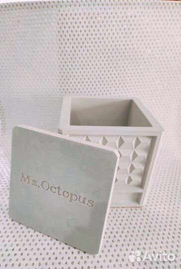 Кашпо органайзер карандашница ваза из гипса