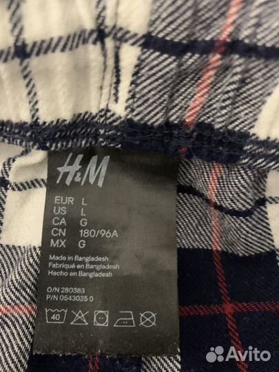 Штаны в клетку h&m мужские