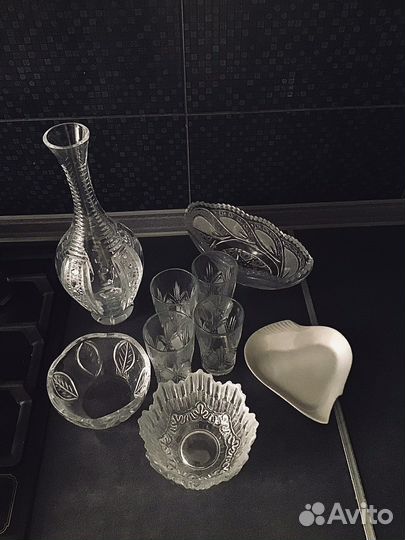 Ваза сахарница горшочек подставка рюмки салатница