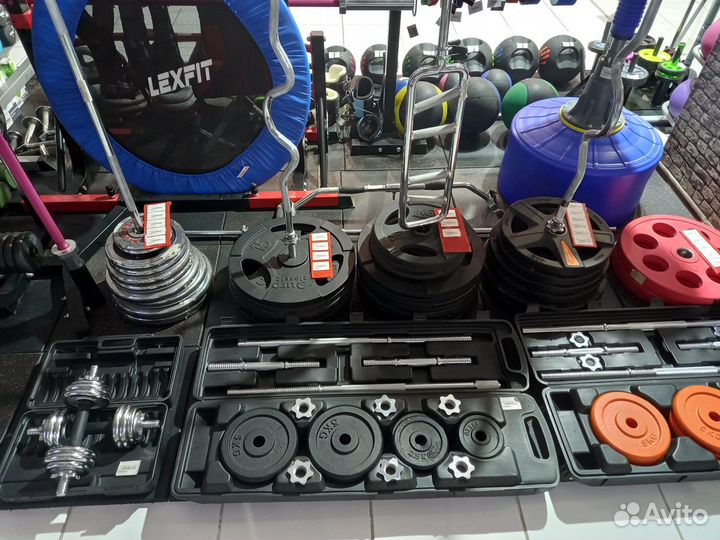 Гантель хром (набор) вес 15 кг