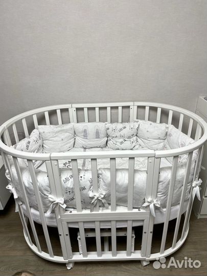 Кроватка детская трансформер с маятником