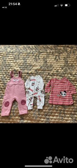 Пакет одежды на девочку размер 62/68/74/80