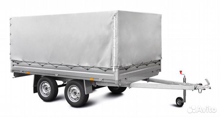 Двухосный прицеп с тентом 150 см мзса 817738.001