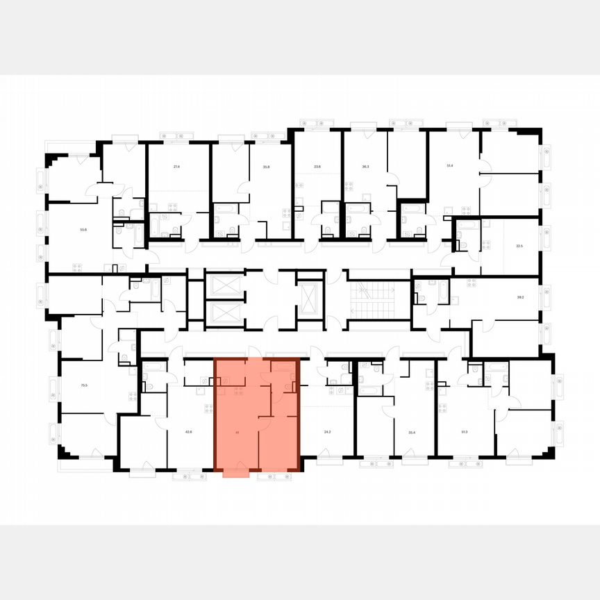 1-к. квартира, 41 м², 14/18 эт.
