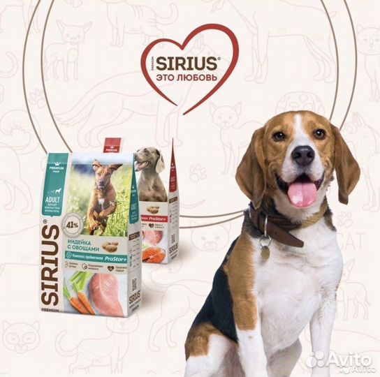 Сухой корм для кошек и собак « Сириус»