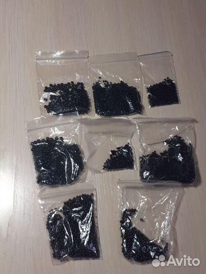 Бусины для рукоделия чёрные