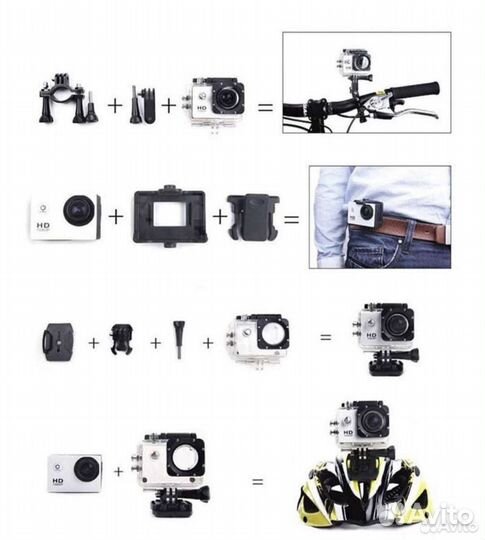 Экшн камера Sports Cam Full HD 1080p