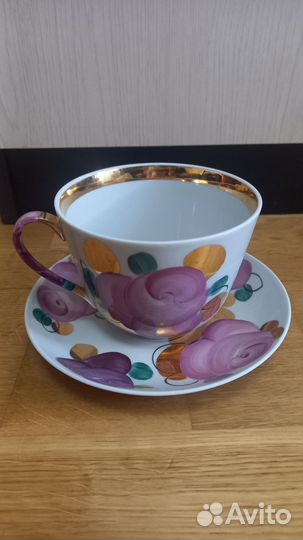 Чашка с блюдцем Дулево