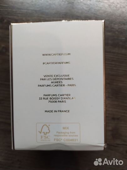 Парфюмированная вода cartier la panthere