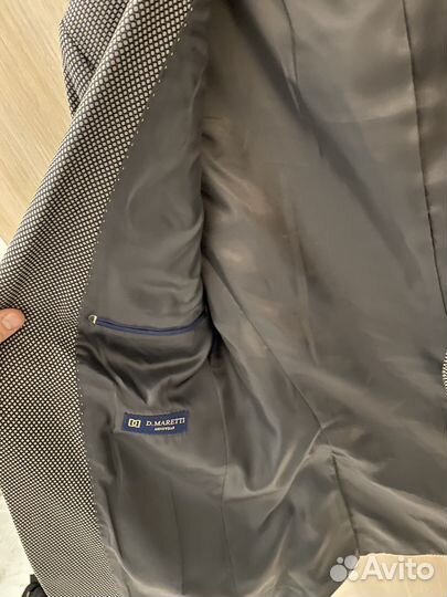 Мужской серый кэжуал пиджак D.maretti