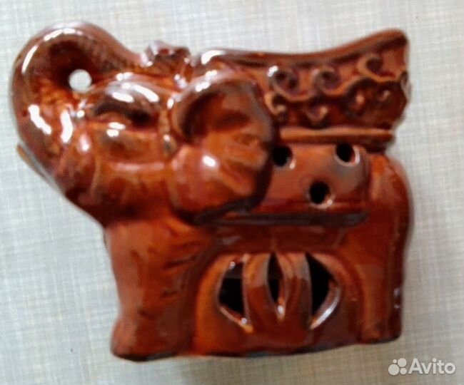 Аромо-лампа керамический слон