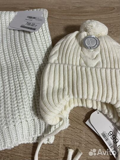 Новая шапка шарф комплект на девочку