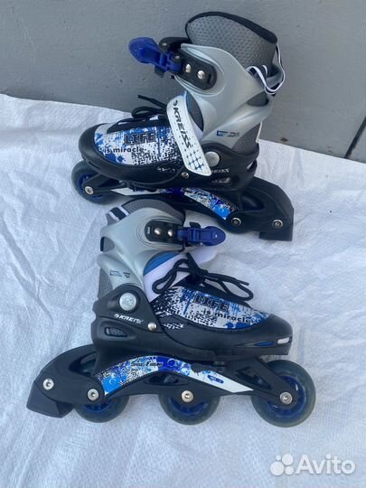 Ролики раздвижные для девочки 28-29,яркие