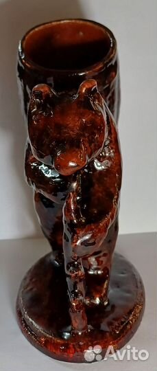 Статуэтка: Мишка с бочонком. Карандашница