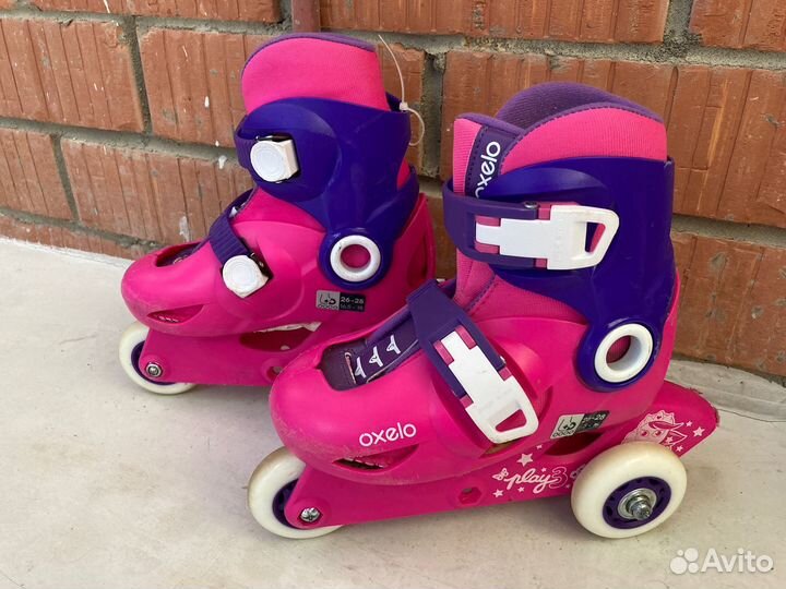 Ролики детские раздвижные для девочек play3 Oxelo