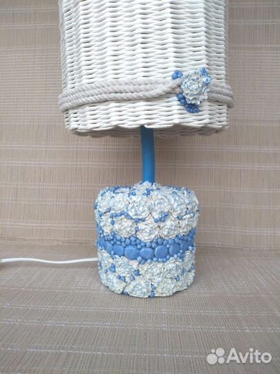 Лампа-торшер настольный ручной работы