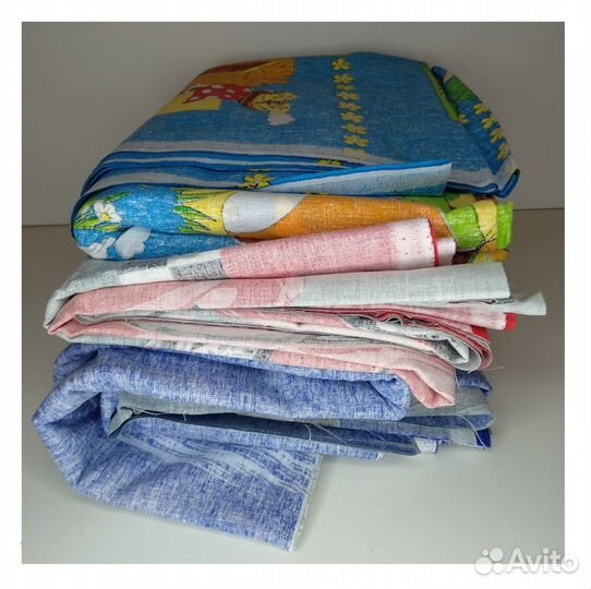 Ткань хлопковая с детским принтом / 3 отреза, 10м