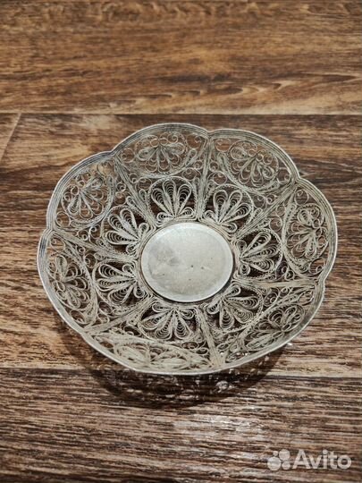 Конфетница мельхиор СССР винтаж