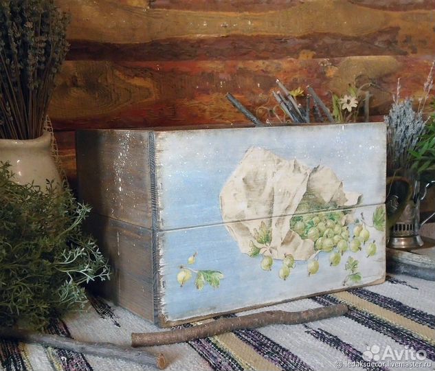 Ящик деревянный,ручная работа