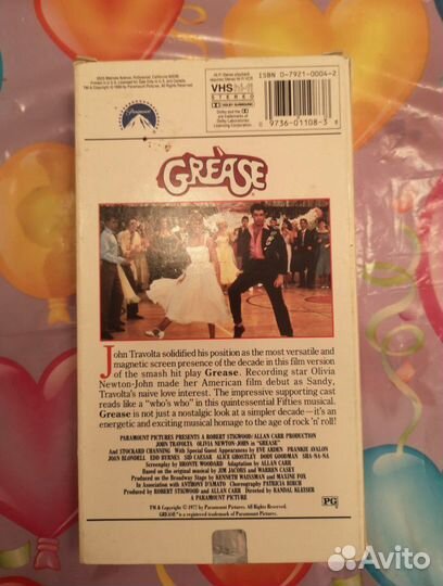 Фильм Бриолин (Grease) видеокассета Оригинал США