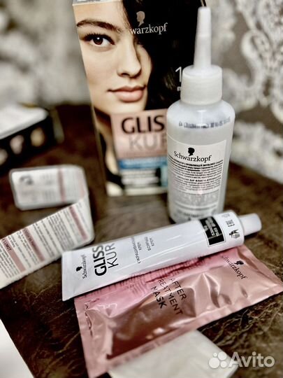 Краска для волос gliss kur оттенок черный