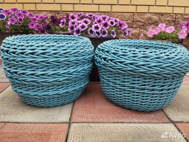 Кашпо из ротанга