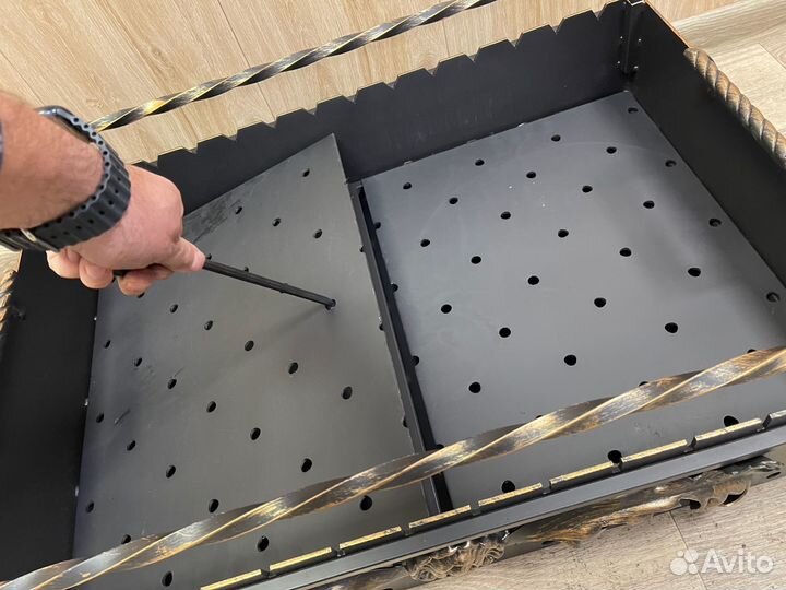 Мв012/4 Мангальная вставка 4 мм ковка с колосником