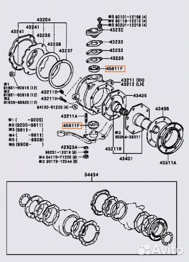 Шкворневой подшипник Toyota