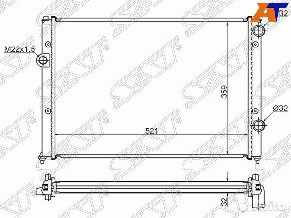 Радиатор volkswagen, volkswagen passat, VW passat