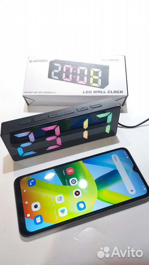 LED часы настенные (питание от USB)