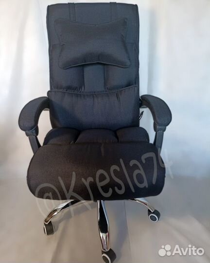 Компьютерное кресло из ткани с вибромассажем.Новое