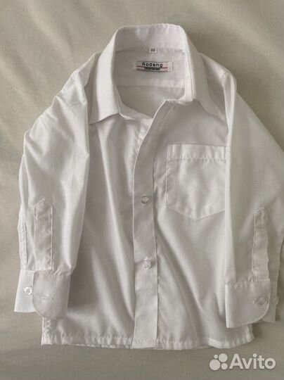Белая рубашка для мальчика 86