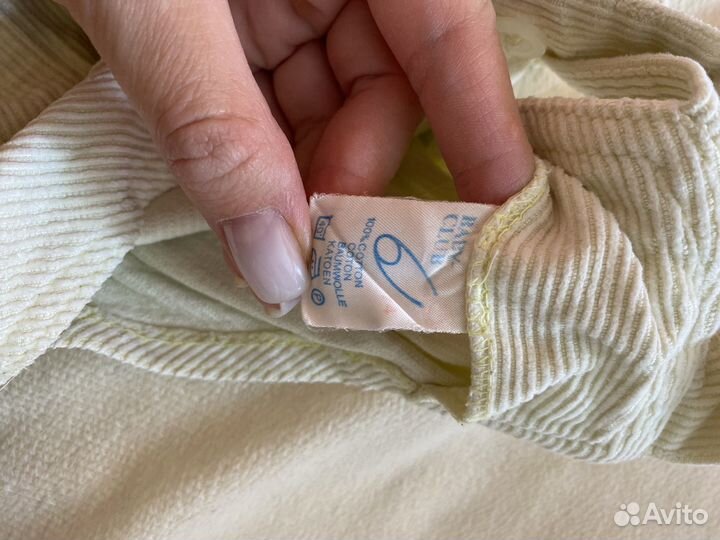 Полукомбинезон джинсовый для малыша 68 74