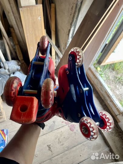 Детские роликовые коньки человек-паук