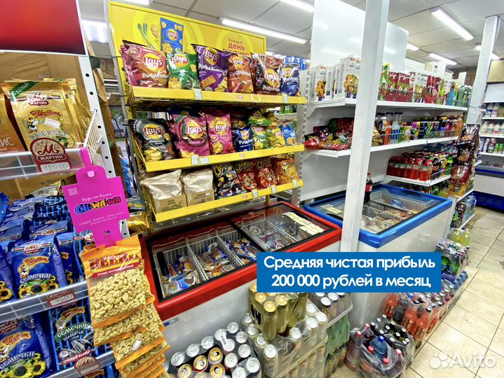 Продуктовый магазин, выручка 1.5 млн руб/мес