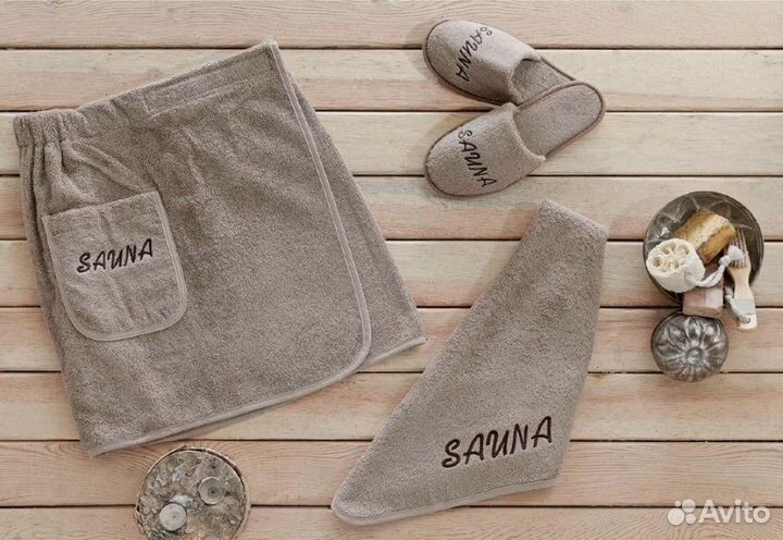 Банный набор с вышивкой