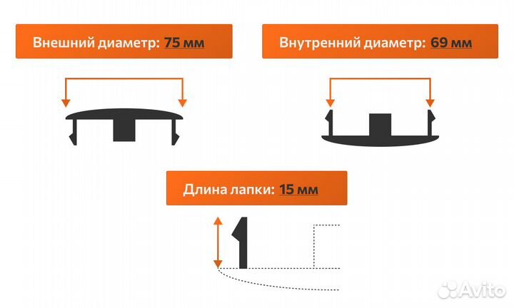 Комплект: колпак на диск Mercedes карбон звезда 4