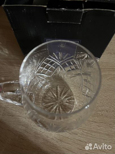 Пивная хрустальная кружка новая