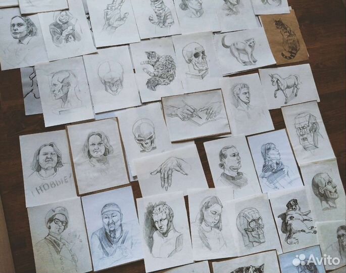 Наброски картины карандаш